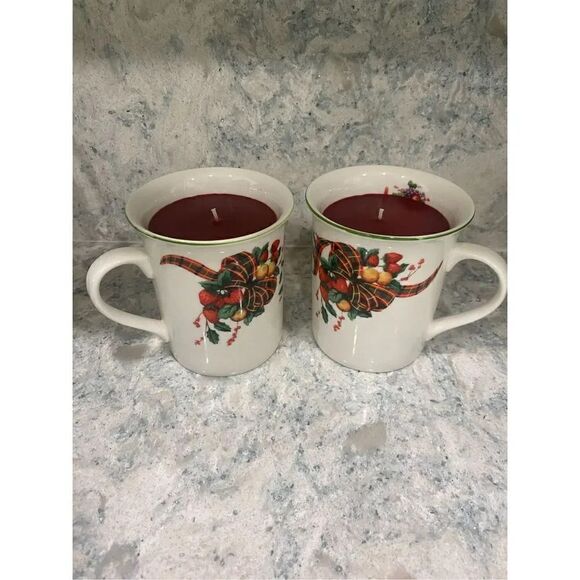 No Brand Other - Set of 2 Apple Cinnamon Candle Mugs